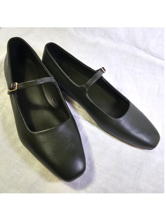 Vince Shoes - Vince Brody Genuine Leather Mary Jane Ballet Flat EU40 US9 Eden Dark Olive